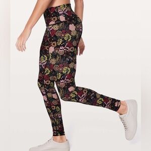 LULULEMON WUNDER UNDER HIGH RISE TIGHT 28” FLUOROLACE MULTI